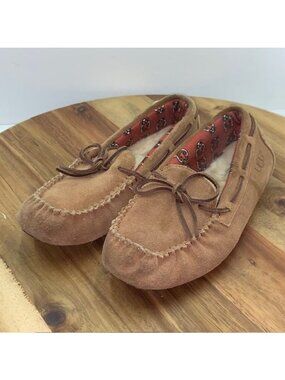 UGG Kid Ryder Jungle Moccasin Slippers 1005160K US Size 3 Suede MINT